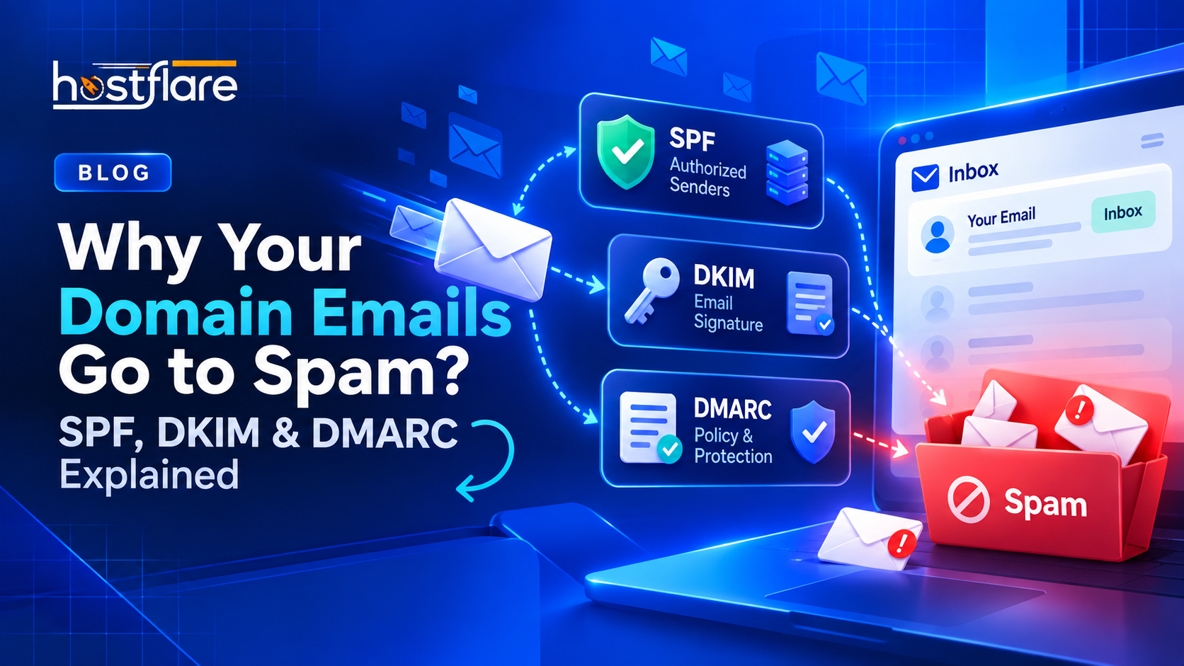 Why Your Emails Go to Spam (And How SPF, DKIM & DMARC Fix It)